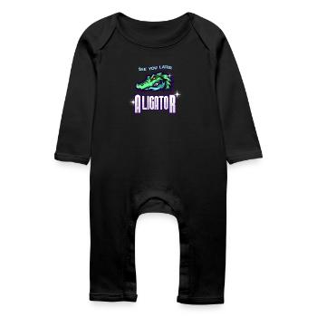 See You Later Aligator - Baby Bio Strampler - Schwarz - Vorne