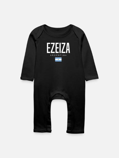 Ezeiza Argentinien Argentinier - Baby Bio Strampler - Schwarz