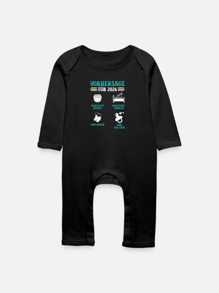 Schwangerschaft VORHERSAGE 2026 Lustiges - Baby Bio Strampler - Schwarz