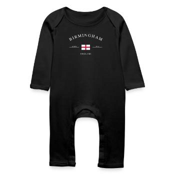 Birmingham England – Holiday Souvenir &amp; Gift - Baby Organic Romper - black - Front