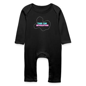 Neo-Typotype: Time for Revolution - Baby Organic Romper - black - Front