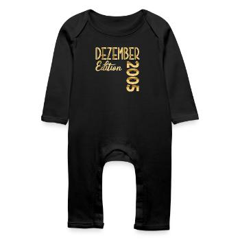 21st Birthday Birthday 2005 December - Baby Organic Romper - black - Front