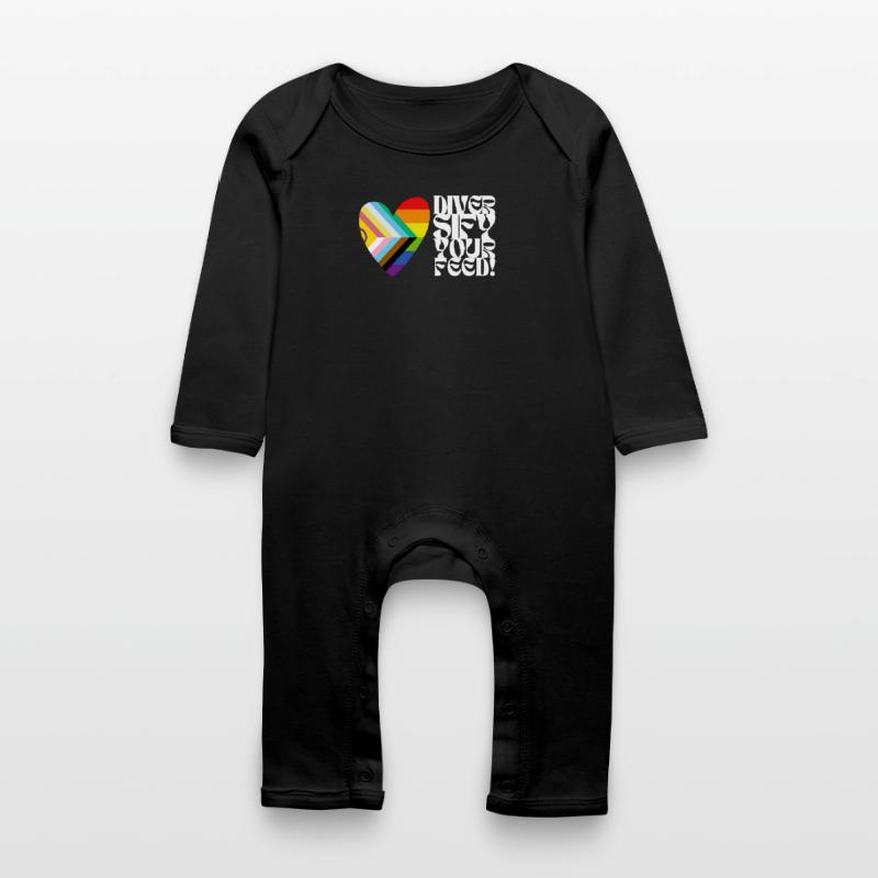 🌈♿ Diversify Your Feed–Progress Pride&Disability Baby Bio Strampler