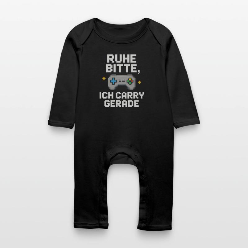 Silence Please Pixel Controller Graphics Baby Organic Romper