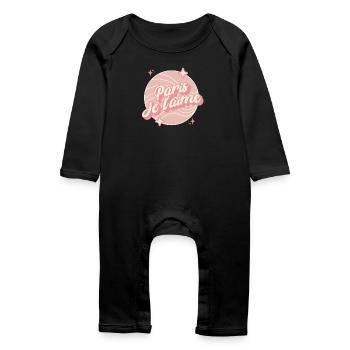Paris je t'aime - Grenouillère bio Bébé - noir - Devant