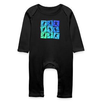 Handball Handball Players Handball Players Children Boys - Baby Organic Romper - black - Front