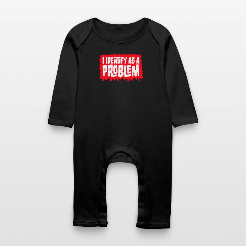 I Identify as a Problem Statement Frech Rebellisch Baby Bio Strampler