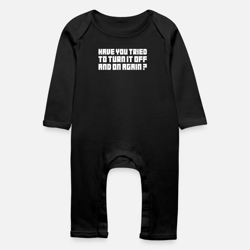 Turning It Off – Nerd Geek Computer Support TBBT - Baby Organic Romper - black