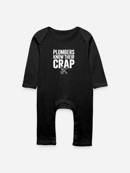 Klempner kennen ihren Mist - Baby Bio Strampler - Schwarz