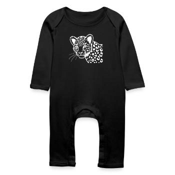 Leopard - Baby Organic Romper - black - Front