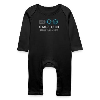 Theatre Technology Crew Stage Technician Sound - Baby Organic Romper - black - Front