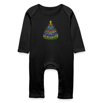 Christmas tree - Baby Organic Romper - black - Front