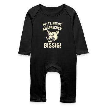 Bitte Nicht Ansprechen - Baby Bio Strampler - Schwarz - Vorne