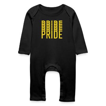 Pride Yellow Text Muster - Baby Bio Strampler - Schwarz - Vorne