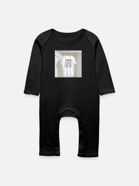 Gerahmtes Spiegel-T-Shirt - Baby Bio Strampler - Schwarz