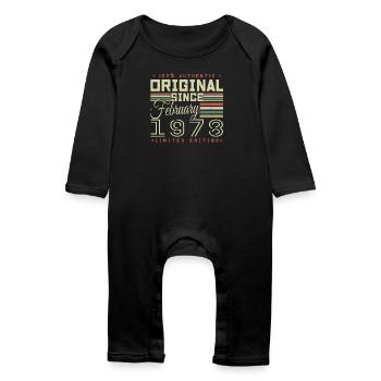 Awesome since February 1978 - Baby Organic Romper - black - Front