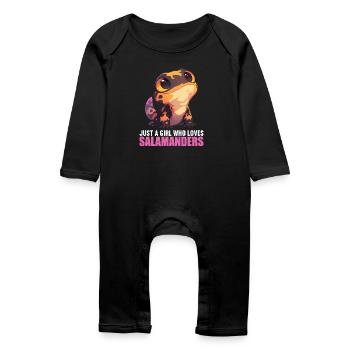 Fire Salamander Salamander - Baby Organic Romper - black - Front