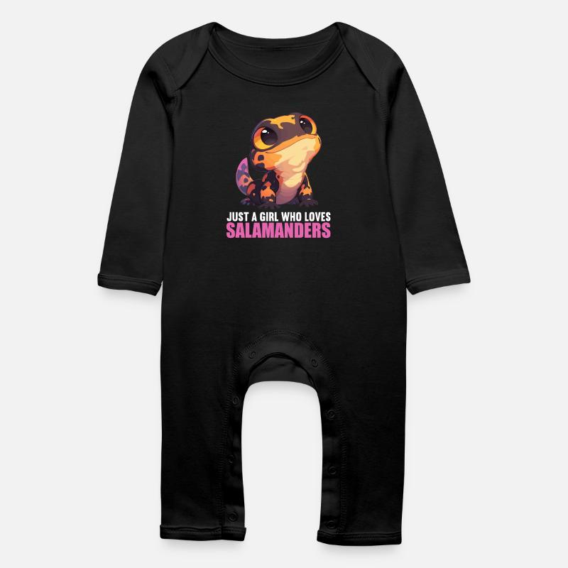 Feuersalamander Salamander - Baby Bio Strampler - Schwarz