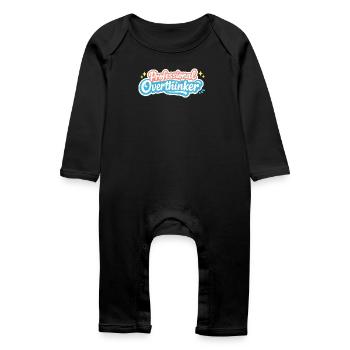 PROFESSIONAL OVERTHINKER VINTAGE - Baby Organic Romper - black - Front