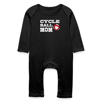 Radball, Radballer, Hallenradsport, Mom, Cycleball - Baby Bio Strampler - Schwarz - Vorne