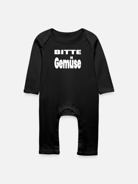 Gemüse - Baby Bio Strampler - Schwarz