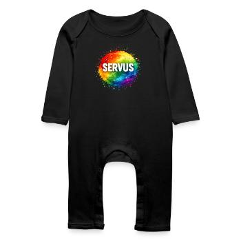 Colourful explosion SERVUS - Baby Organic Romper - black - Front