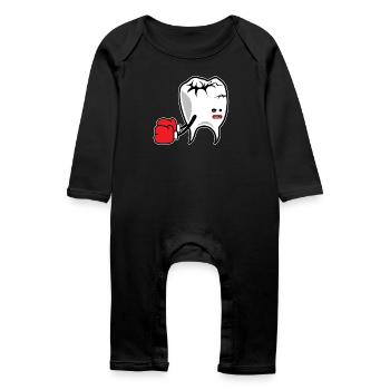 K.-O. Tooth Boxer - Grenouillère bio Bébé - noir - Devant