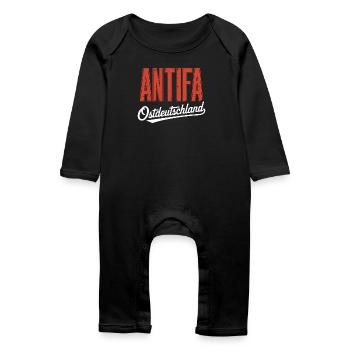 Antifa East Germany - Antifascist Merch - Baby Organic Romper - black - Front