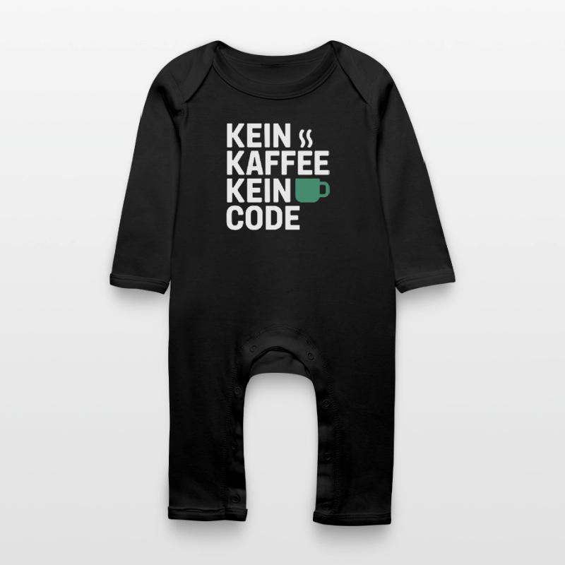 No Coffee No Code Programmeur Informaticien Grenouillère bio Bébé