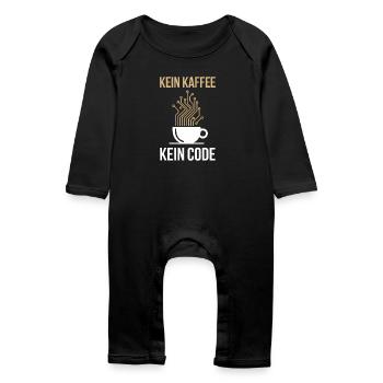 Kein Kaffee Kein Code Programmierer Informatiker - Baby Bio Strampler - Schwarz - Vorne