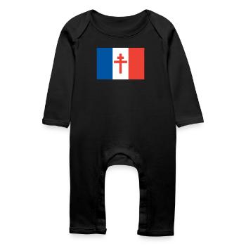 France Libre - Grenouillère bio Bébé - noir - Devant