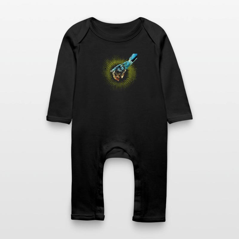 computer hand roboter KI digital cyborg code pc  Baby Bio Strampler