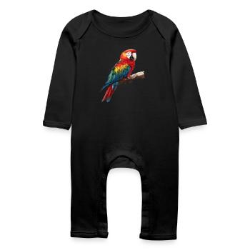 L’ère de l’ara - Grenouillère bio Bébé - noir - Devant