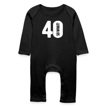 40 so what? Not so bad - birthday - Baby Organic Romper - black - Front