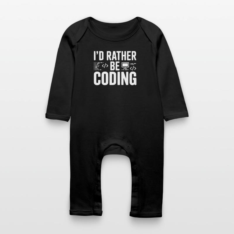 I'd Rather Be Coding Baby Organic Romper