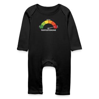 Entraînement de musculation à la testostérone Pumper de salle de sport Low Cortisol JGA - Grenouillère bio Bébé - noir - Devant