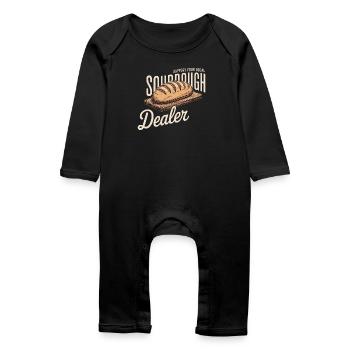 Sourdough Dealer Local Logo - Baby Organic Romper - black - Front