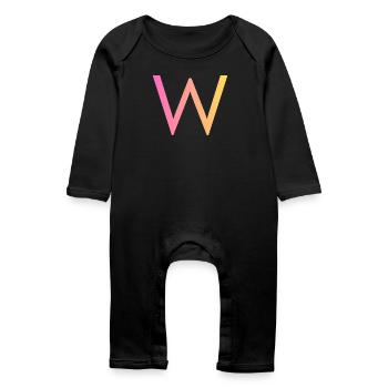 W - Baby Organic Romper - black - Front