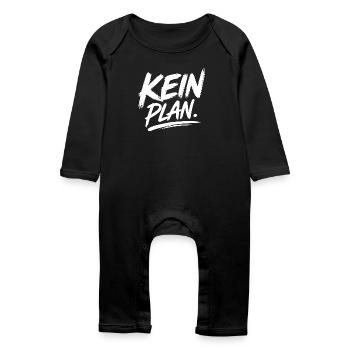 KeinPlan Brush Typo - Baby Organic Romper - black - Front