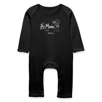MOIN Urlaub Schietwetter Küste - Baby Bio Strampler - Schwarz - Vorne