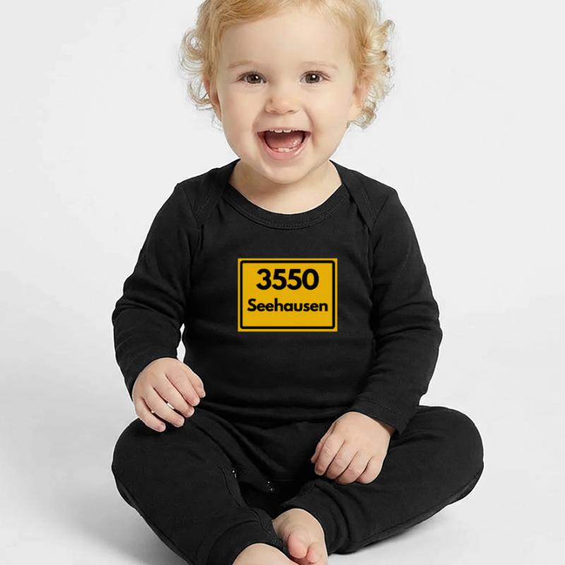 OLD POSTCODE POSTCODE 3550 SEEHAUSEN HEIMATSTOLZ Baby Organic Romper