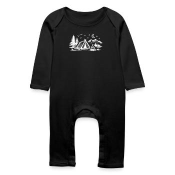 Tente de camping - Grenouillère bio Bébé - noir - Devant
