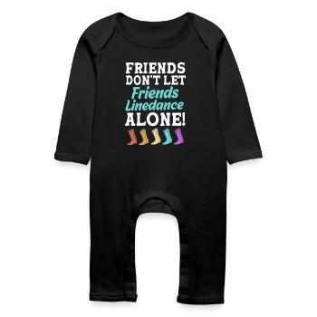 Line Dance - Baby Organic Romper - black - Front
