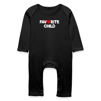 Favorite child - Baby Organic Romper - black - Front