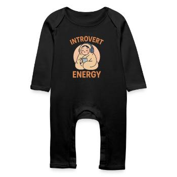 Introvert Energy - Baby Organic Romper - black - Front