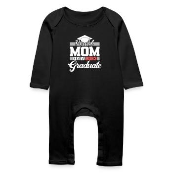 Proud Mom Of A 2023 Graduate Graduation For Women - Baby Organic Romper - black - Front