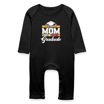 Proud Mom Of A 2023 Graduate Graduation For Women - Baby Organic Romper - black - Front