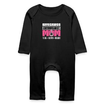 Passionnée de bluegrass Maman L’idole La mélomane - Grenouillère bio Bébé - noir - Devant