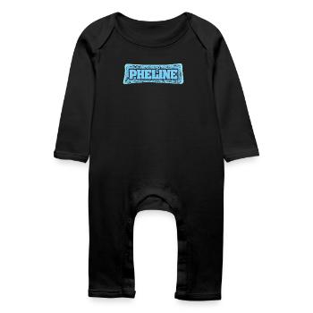 Phline Graffiti Font Blue - Baby Organic Romper - black - Front