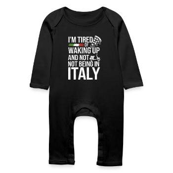 L’Italie au cœur - Grenouillère bio Bébé - noir - Devant